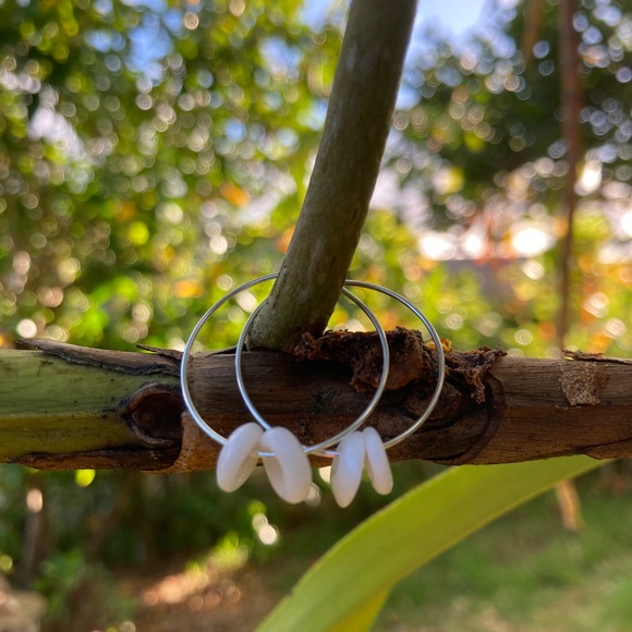 Authentic Hawaiian Puka shell earrings - Picture 5 of 8